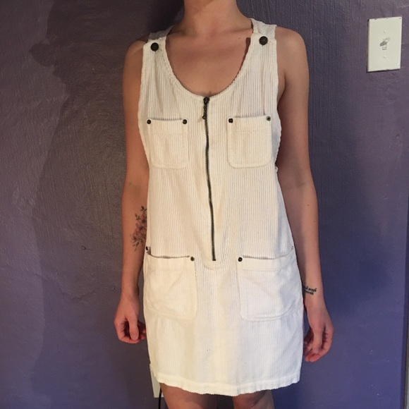 Corduroy jean dress with pockets - Picture 1 of 2